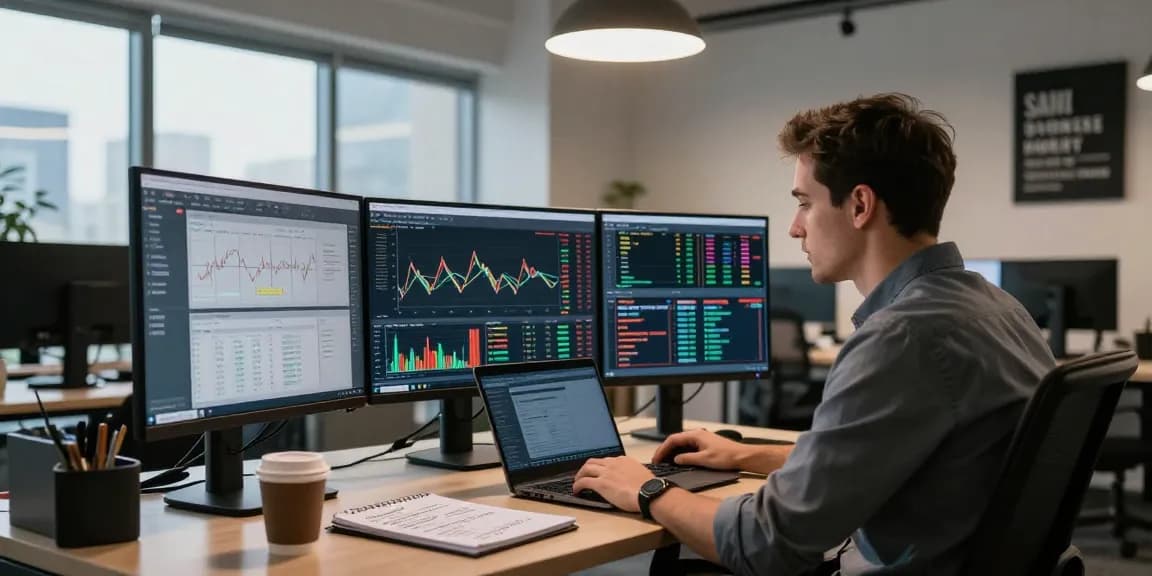 Торговля на bitmex биржа в современном офисе с графиками и отчетами