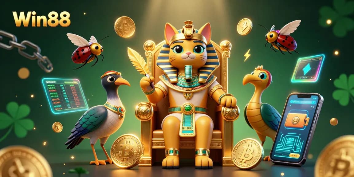Experience the magic of Win88 with a colorful, engaging scene full of dynamic gambling elements.
