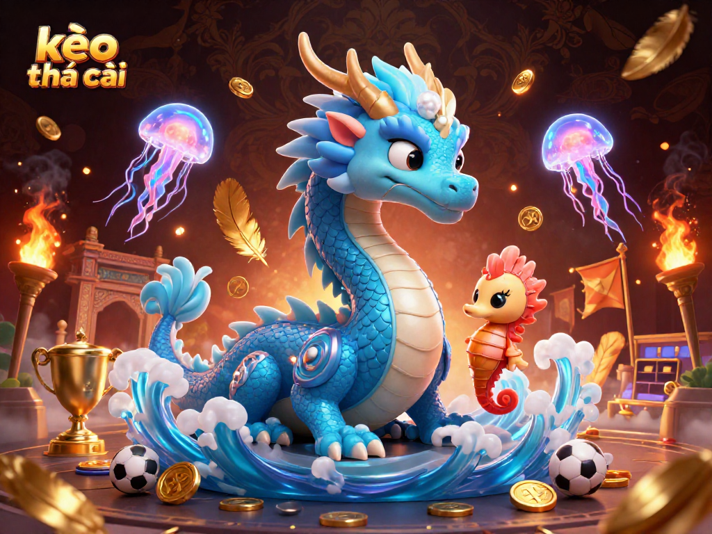 Engage with kèo nhà cái sports betting in an exciting 3D illustration featuring dynamic characters and vibrant elements.