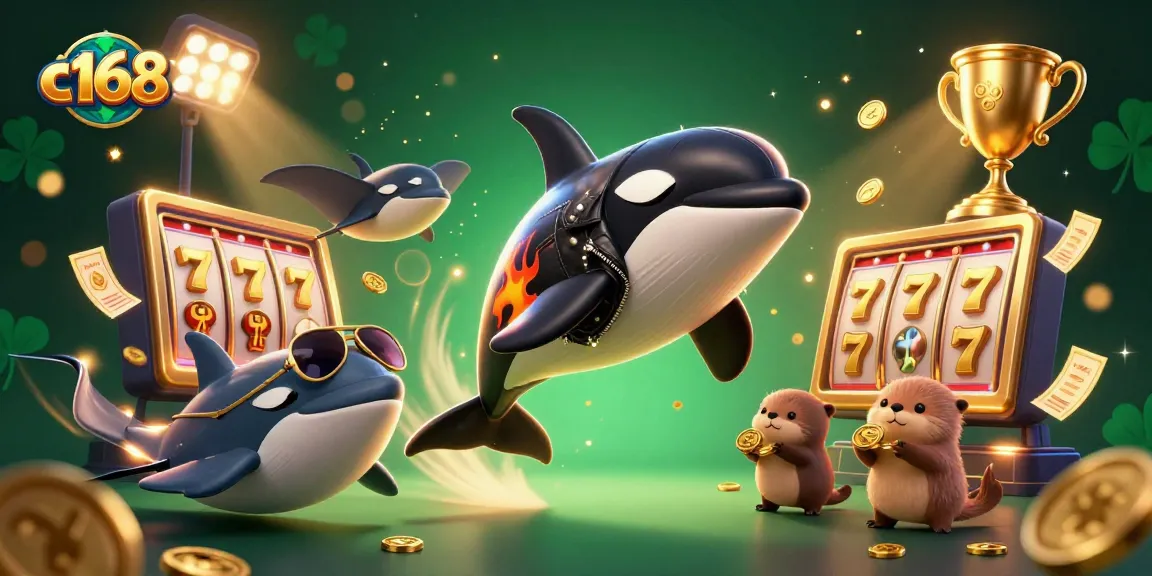 Experience the thrill of casino games with c168 featuring festive characters and dynamic elements.