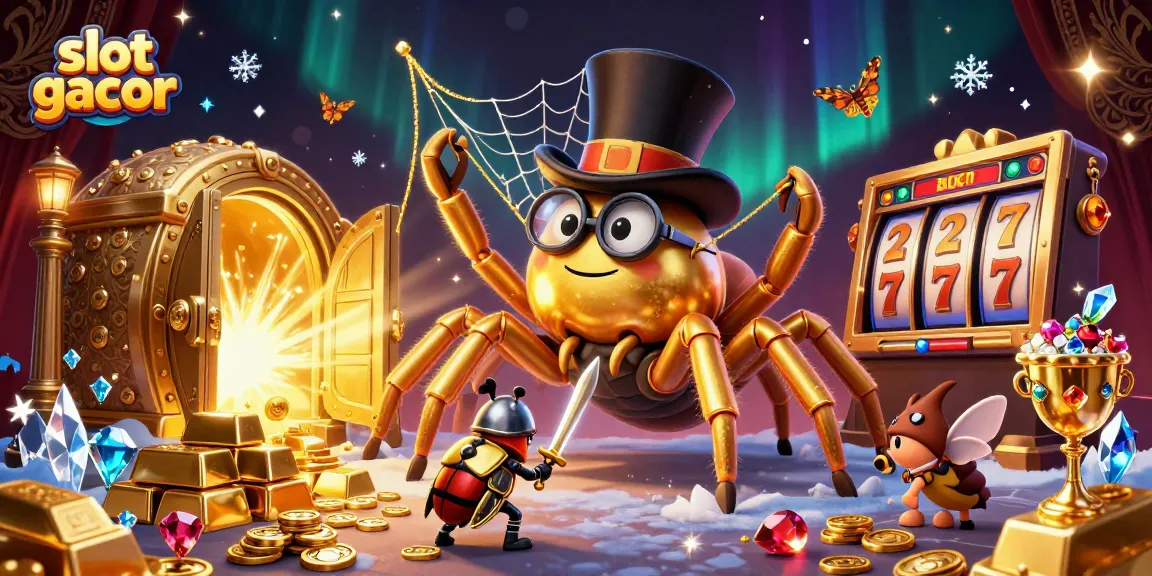 Engage with vibrant slot gacor gameplay amidst a captivating casino backdrop, featuring enchanting character interactions.
