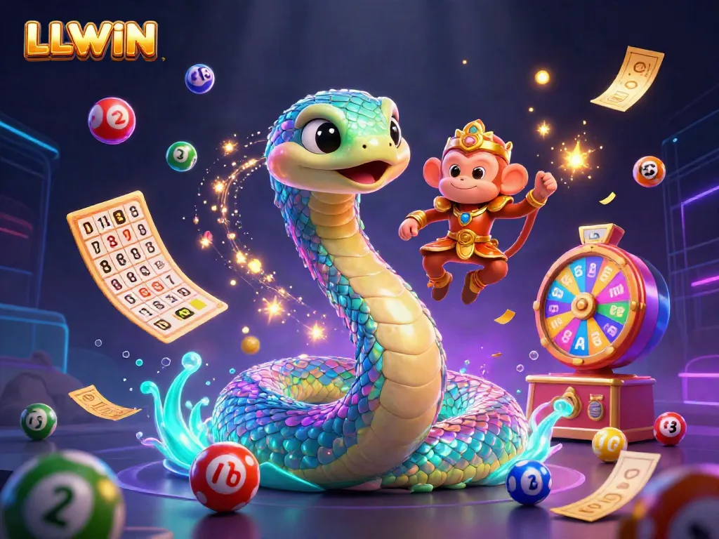 Experience vibrant gaming action at LLWIN with colorful lottery elements bonding players in a magical atmosphere.