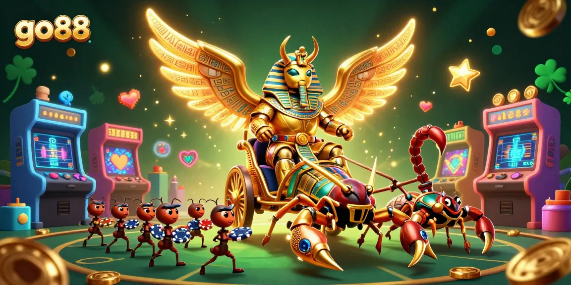 Immerse in go 88, where colossal scarab heroes rally for thrilling casino gaming excitement.