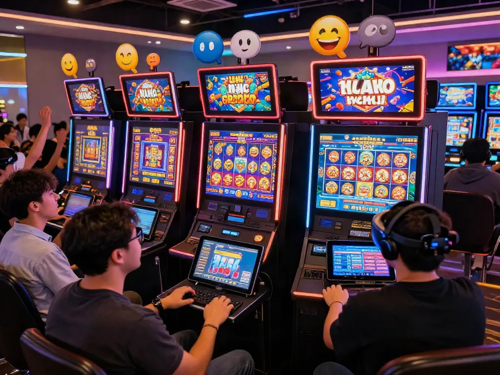 Online players celebrating a big win on vibrant slot jackpot games.