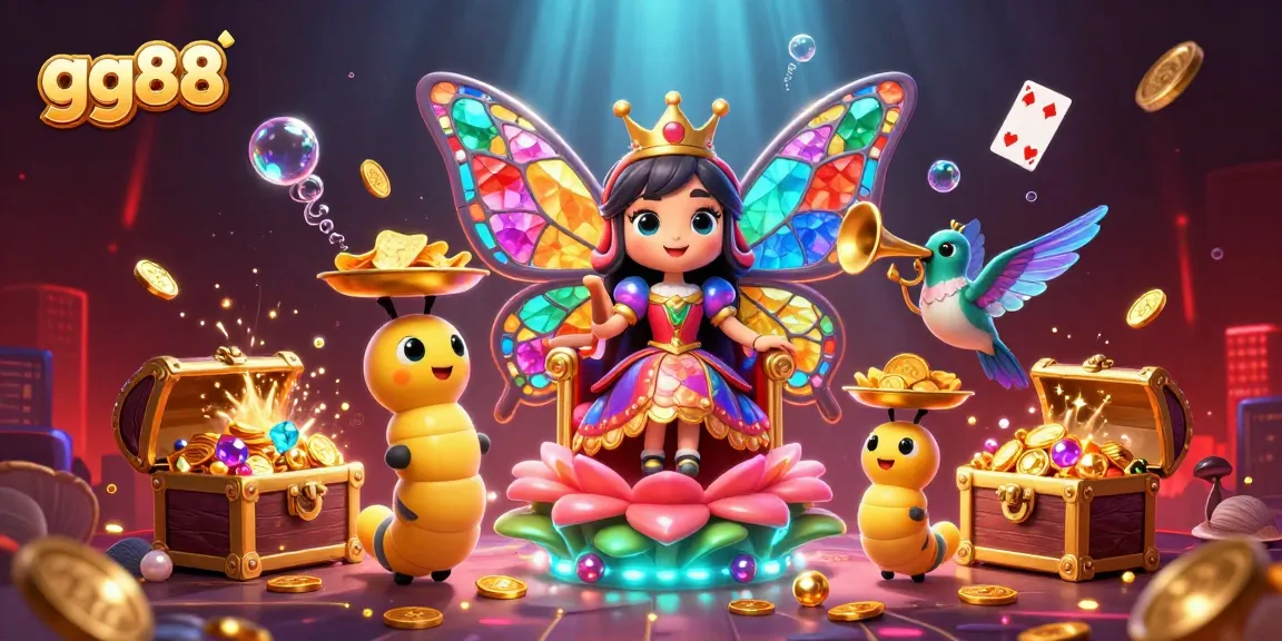 Experience the excitement at gg88 with a vibrant underwater casino scene displaying treasure and lively characters.