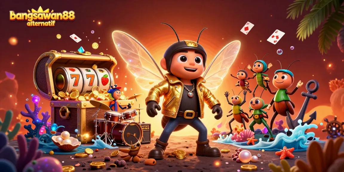 Jam to the winning vibes with bangsawan88 alternatif at a vibrant casino illustration!