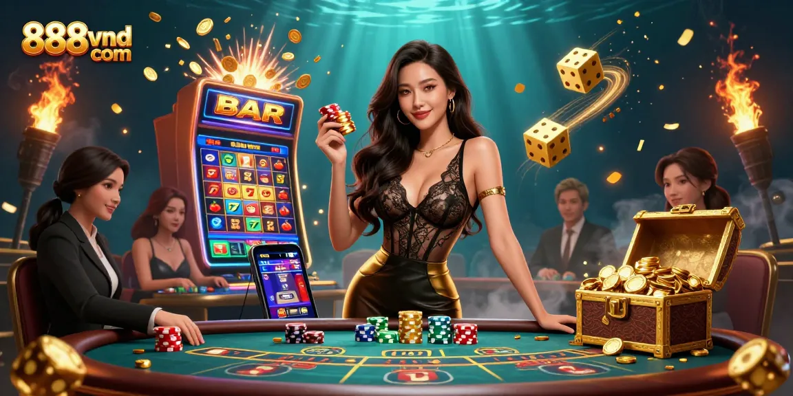 Experience the thrill of winning at 888vnd com with a glamorous casino scene full of excitement.