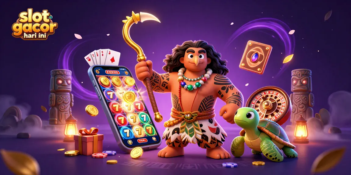Menangkan slot gacor hari ini dengan ilustrasi 3D demigod dan elemen kasino yang memikat.