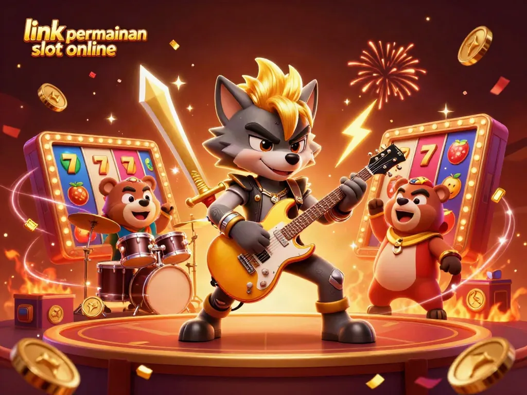 Rasakan keseruan permainan link permainan slot online dengan karakter kartun 3D di panggung kasino.