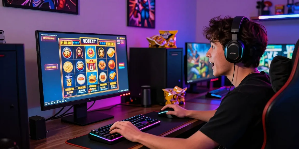 Pengguna terfokus sedang memainkan basket168 slot login di komputer dengan grafik menarik dan aksesori gaming terbaik.