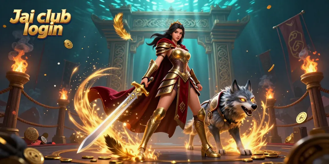 Experience thrilling gameplay with Jai club login amidst a rich, vibrant casino setting featuring action-packed elements and detailed 3D characters.