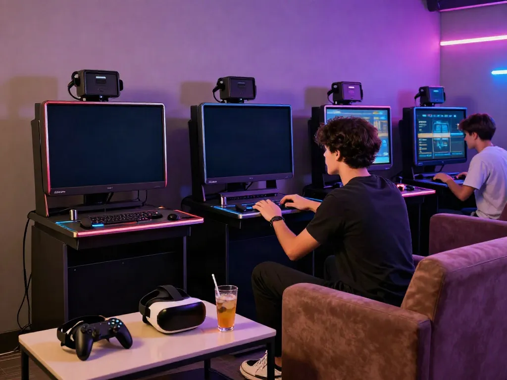 Pengalaman bermain slot yang menyenangkan di lounge permainan modern dengan suasana nyaman dan menarik
