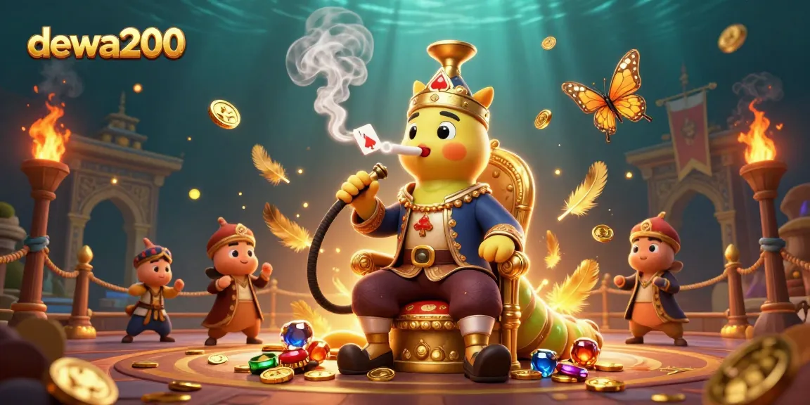 Menggambarkan dewa200, sebuah ilustrasi kasino digital 3D yang mengasyikkan dengan karakter unik dan elemen perjudian