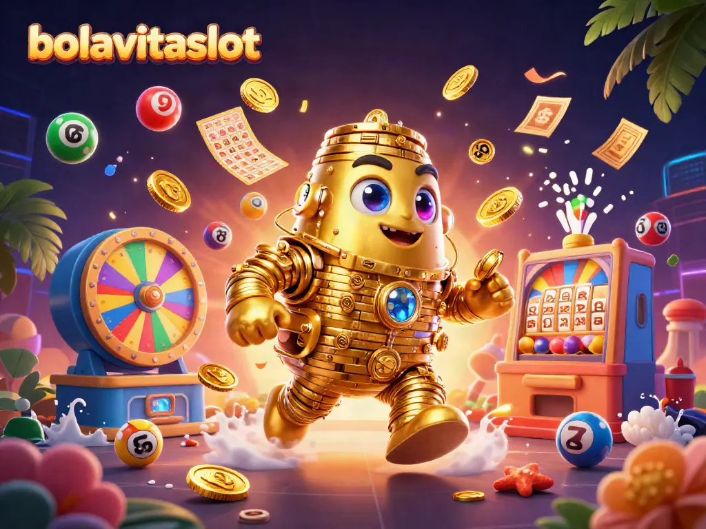 Engage with bolavitaslot's exciting jackpot scene featuring golden golem and dynamic game elements.