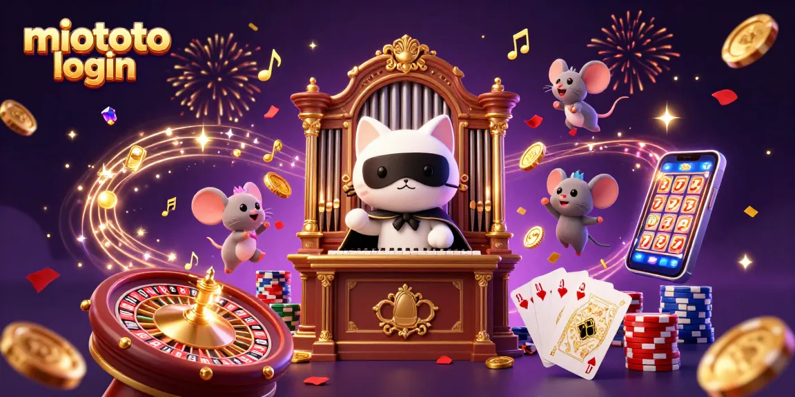 Engage with miototo login to access thrilling casino experiences, featuring a colorful scene with animated casino characters.
