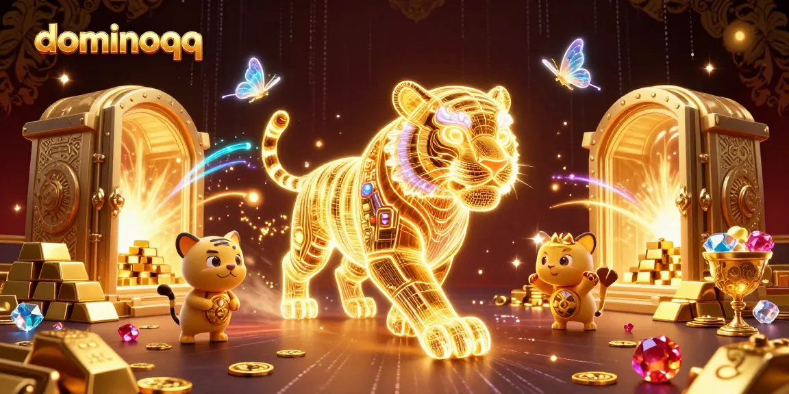 Experience the excitement of dominoqq with dynamic gameplay in a visually stunning digital casino scene.