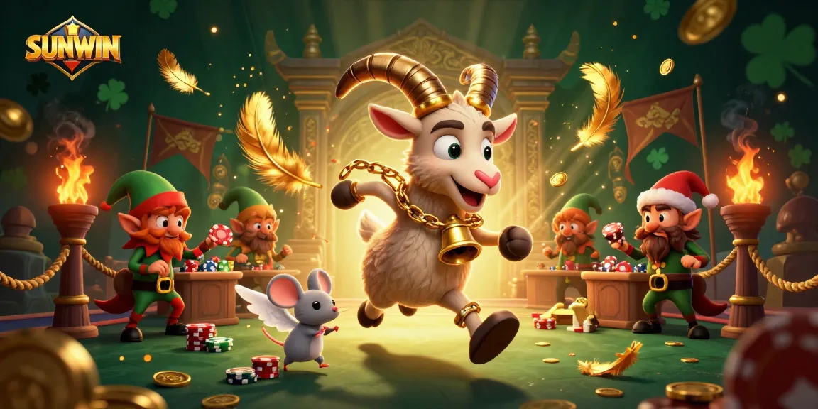 SUNWIN inspires excitement with a festive scene of Krampus in a haunted casino as gremlins steal chips.