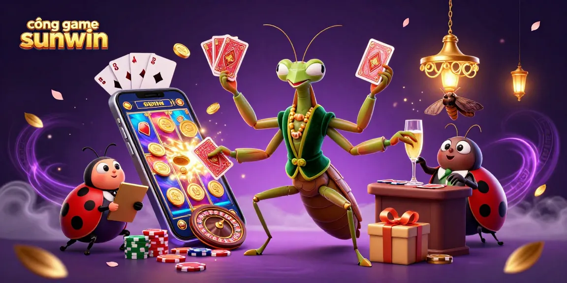 Engage with cổng game sunwin's vibrant 3D casino scene featuring dynamic characters and exciting game elements.