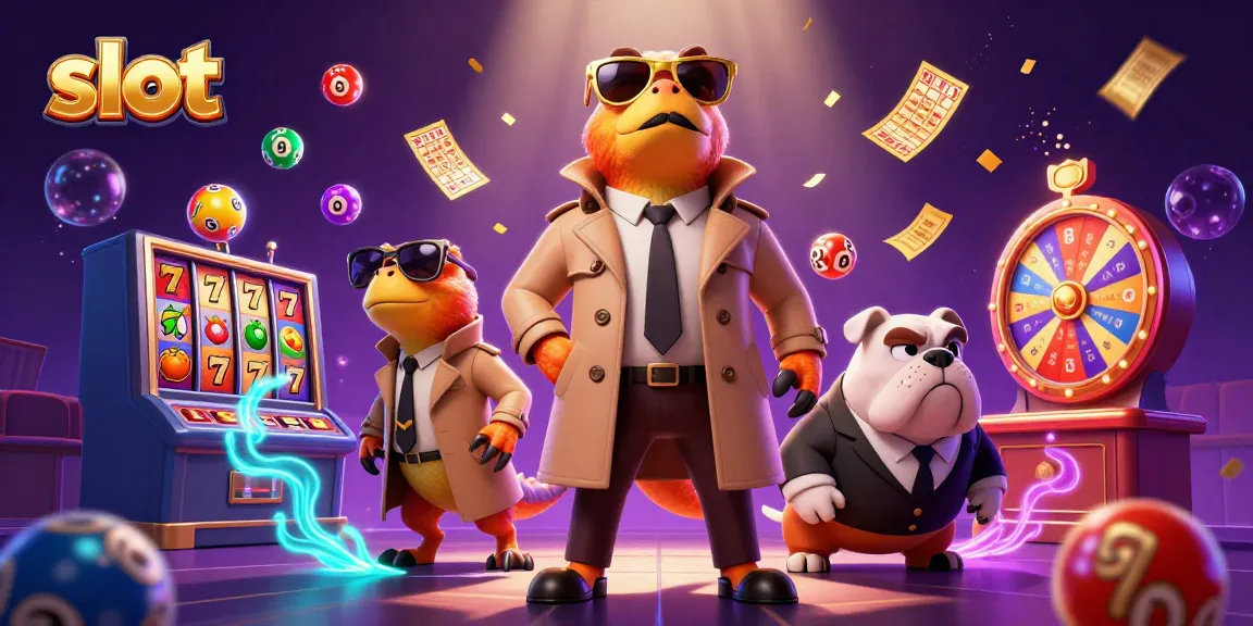 Slot gacor dengan raptor berpura-pura dan suasana kasino penuh warna.