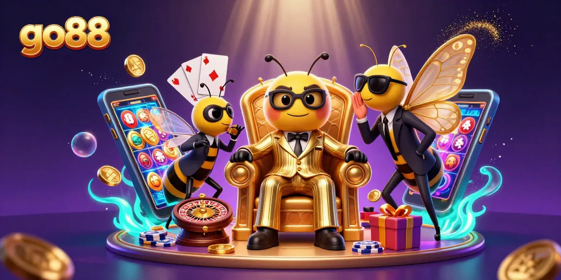Experience premium gaming with go88 as the bumblebee mob boss oversees thrilling casino action.