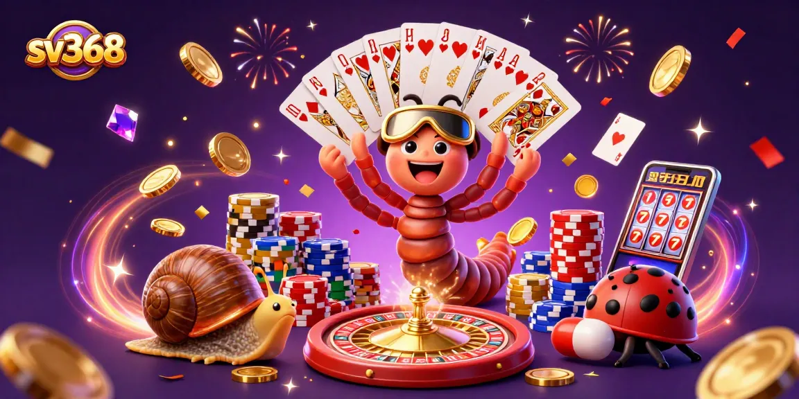 Experience thrilling action at sv368 with the vibrant casino illustration showcasing exciting games and winnings.
