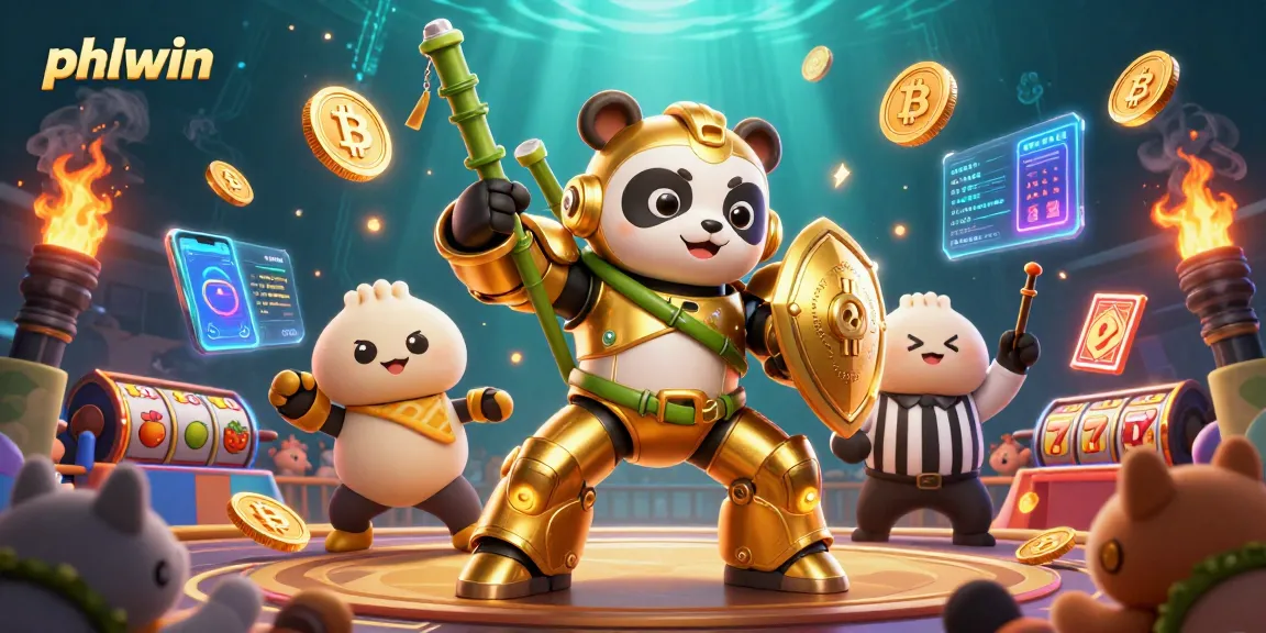 Win big with phlwin: Vibrant 3D casino scene showcasing diverse game elements and characters.