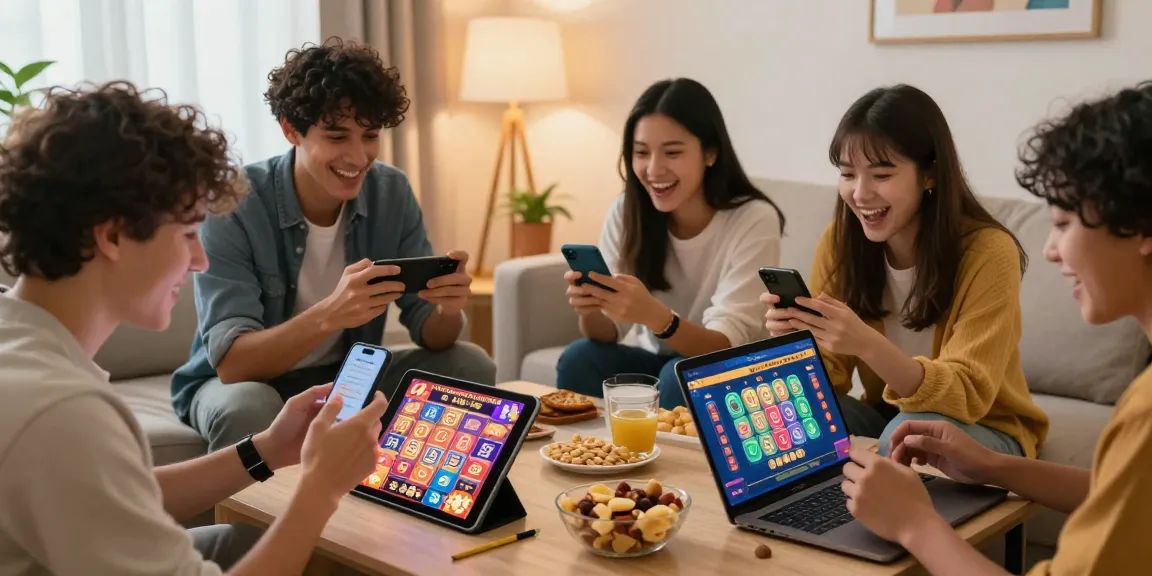 Players engaging with Tiranga Games on mobile devices in a lively home setting, showcasing excitement and diverse gaming experiences.