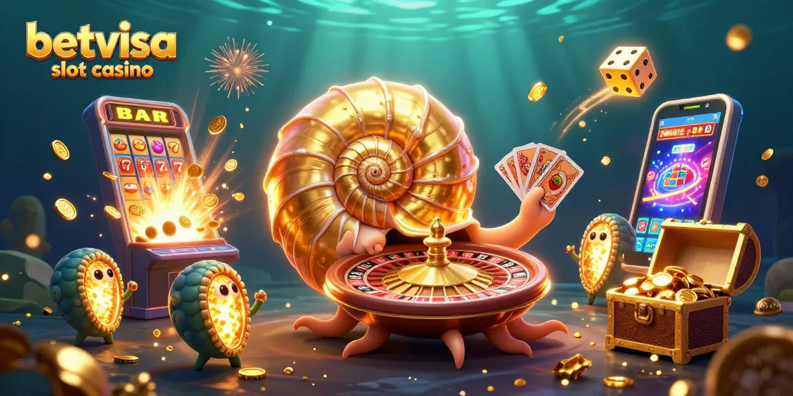 Experience thrilling wins at betvisa slot casino with exciting games and rewards in this vibrant illustration.