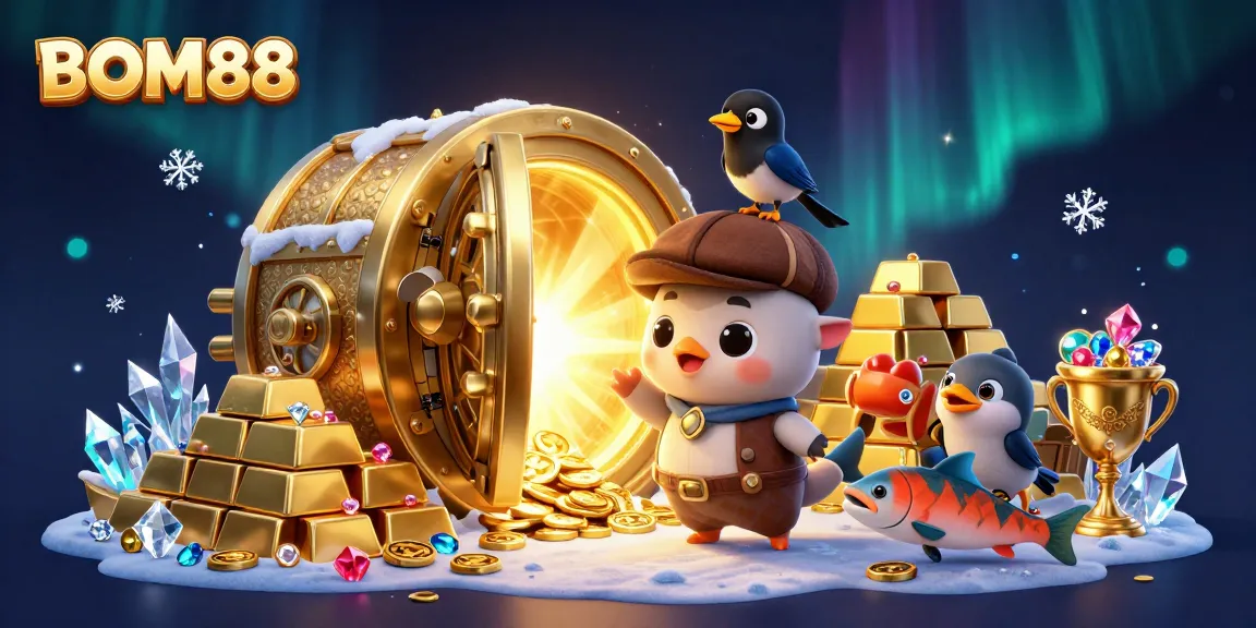 BOM88 experience combines vibrant treasures and magical elements in a captivating online casino scene.