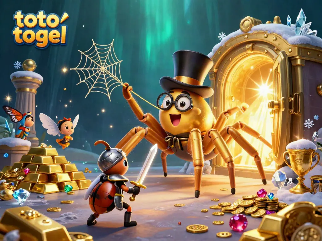 Engage in thrilling toto togel adventures with this vibrant 3D cartoon scene.
