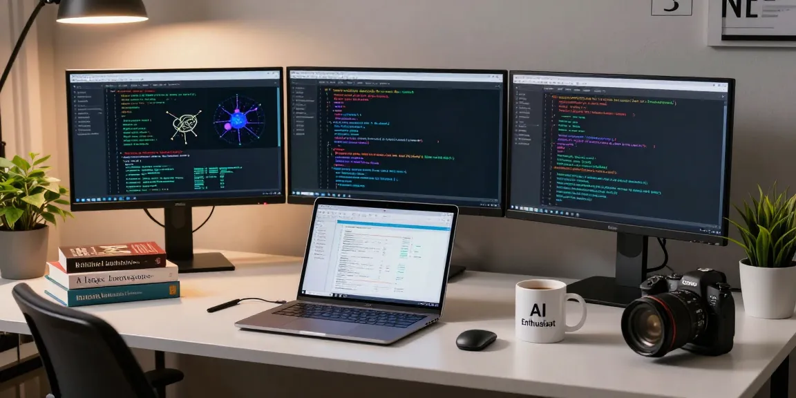 Data scientist analyzing large language models in a tech-driven workspace.