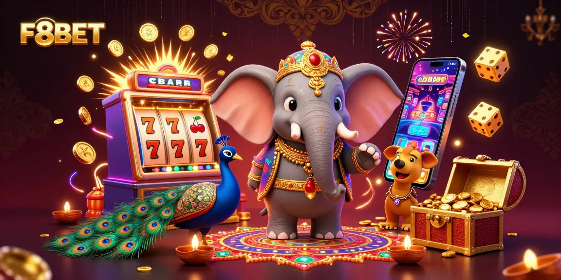 Experience the excitement of F8BET with a vibrant casino scene featuring dynamic characters and action.