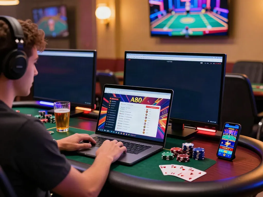 A80 website showcasing a vibrant online gaming environment with engaging visuals.