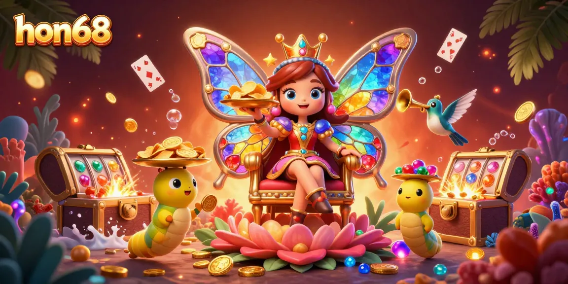 Experience the excitement of gambling with hon68's vibrant illustration showcasing captivating casino elements.
