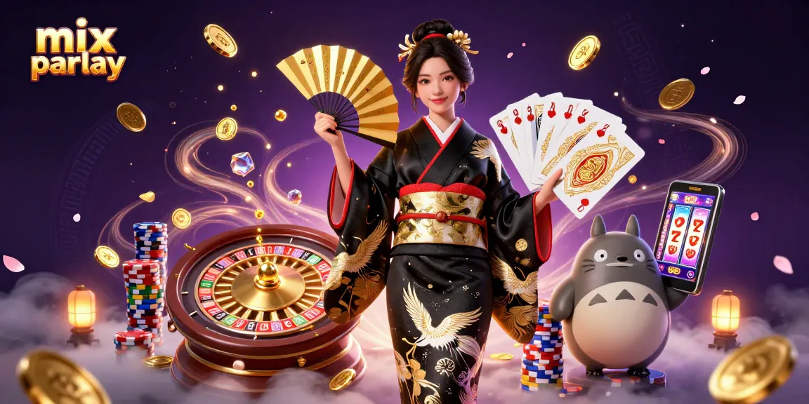 Experience winning strategies with mix parlay bets in an engaging casino scene.