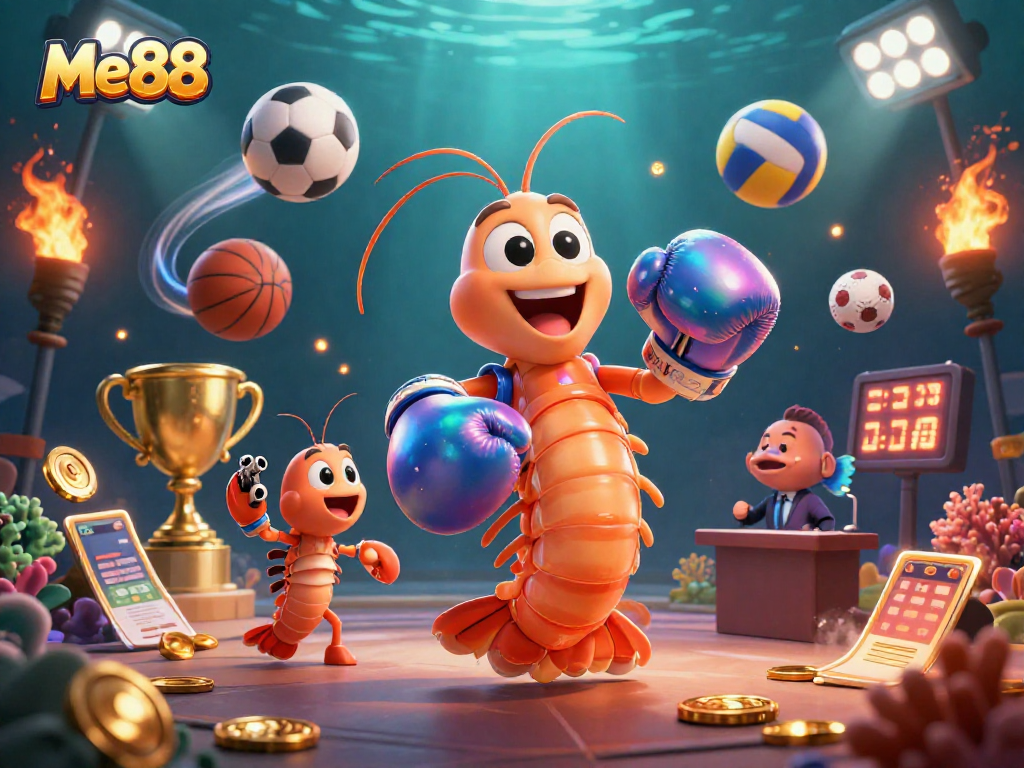 Experience exciting betting strategies at Me88, illustrated by a vibrant underwater casino scene.
