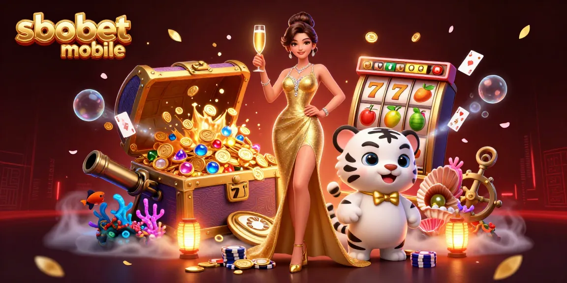 Experience sbobet mobile with dynamic gaming elements in a vibrant casino scene.