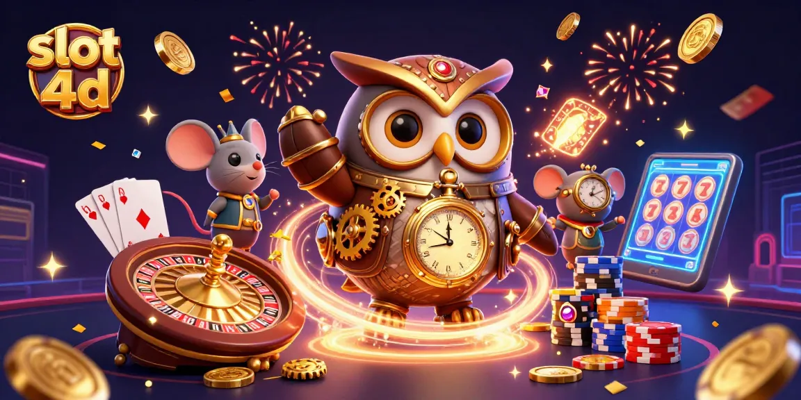 Spin the reels of slot 4d in a vibrant and dynamic casino scene with magical elements.