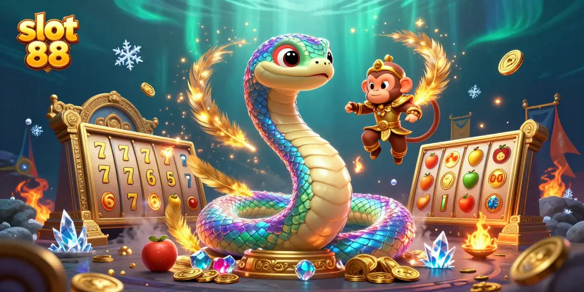 Experience thrilling gameplay at slot 88 with vibrant characters and engaging elements in a dynamic 3D illustration.