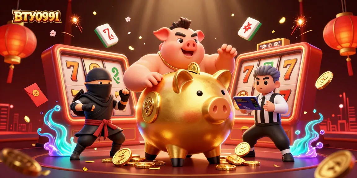 Experience BTY0991's thrilling jackpot action with vibrant characters and casino elements.