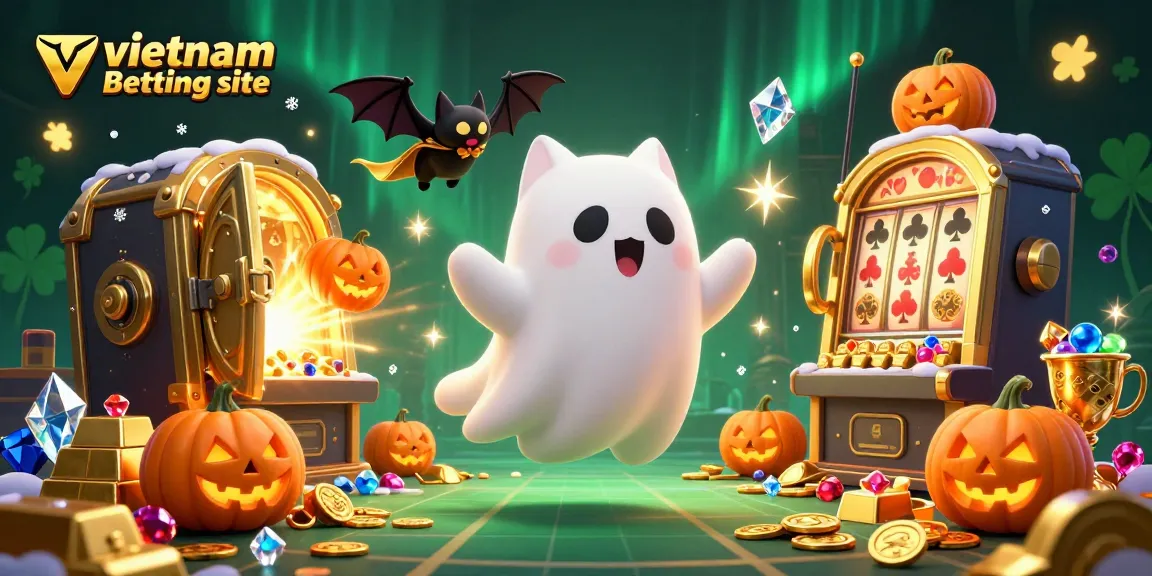 Experience exciting gameplay at this vibrant vietnam betting site with a ghost cat and hidden treasures in a haunted casino.