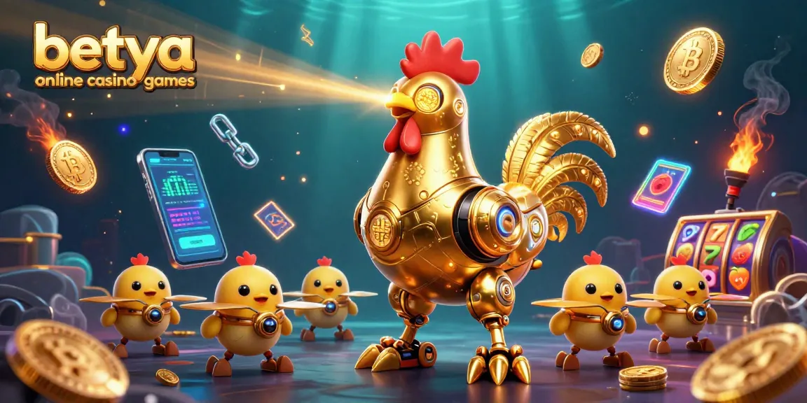 Engage with betya online casino games in this vibrant 3D scene featuring crypto-themed adventures.