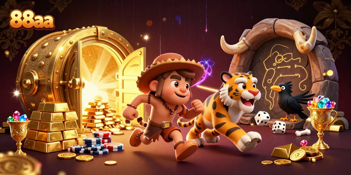 Experience thrilling games at 88aa’s prehistoric casino with captivating treasures and characters.