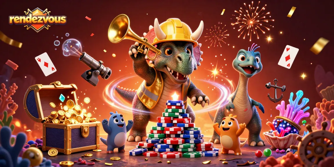 Menang besar dalam petualangan kasino dengan rendezvous, sambil membangun tumpukan chip poker dengan bajak laut.