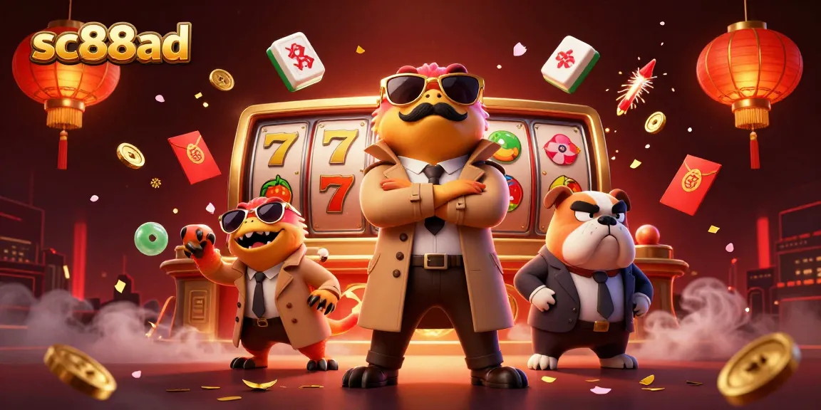 Experience thrilling wins at sc88ad with raptors in a trench coat entering a VIP casino lounge.