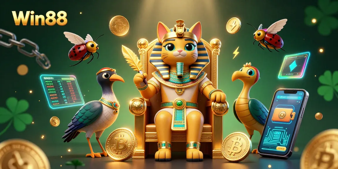 Experience the magic of Win88 with a colorful, engaging scene full of dynamic gambling elements.