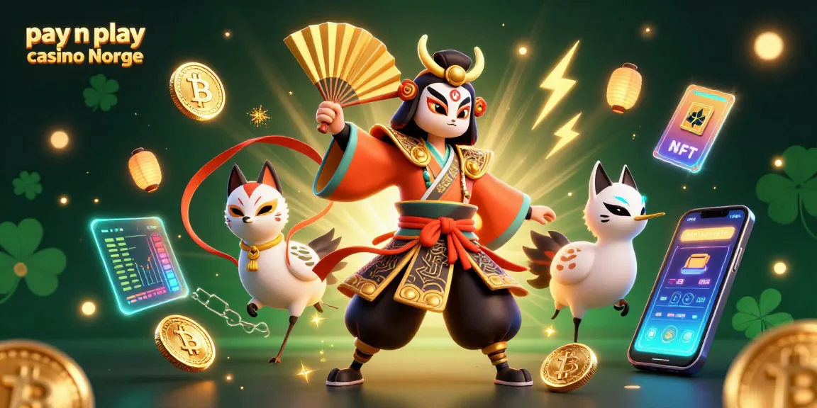 Spill og vinn hos pay n play casino Norge med spennende 3D-illustrasjonsdetaljer av japanske elementer.