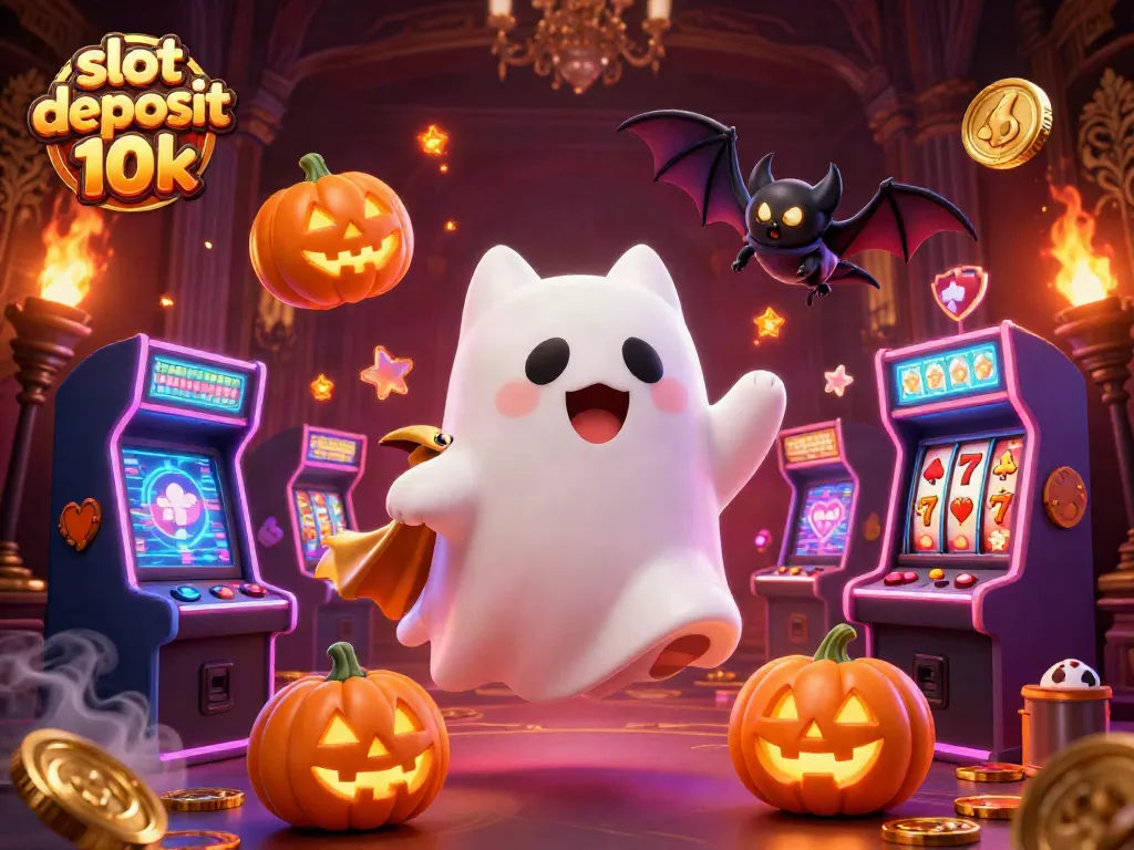 Experience thrilling gameplay with slot deposit 10k in a vibrant casino scene.